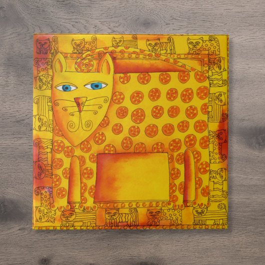 Patroon Leopard Aquarel Illustratie Tegeltje