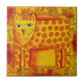 Patroon Leopard Aquarel Illustratie Tegeltje (Voorkant)