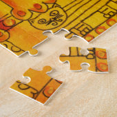 Patroon Leopard Cat Aquarel Illustratie Legpuzzel (Zijkant)