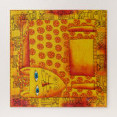 Patroon Leopard Cat Aquarel Illustratie Legpuzzel (Verticaal)