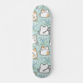 Patroon Leuke Kawaii Cats plant vlinders Persoonlijk Skateboard