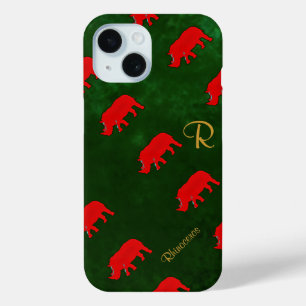 Patroon Leuke neushoorns iPhone 15 Case