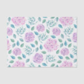 Patroon lichtroze en paarse bloemen tissuepapier (Voorkant)