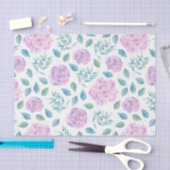 Patroon lichtroze en paarse bloemen tissuepapier (Craft)