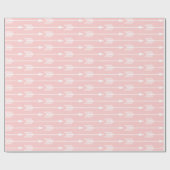 Patroon lichtroze pijlen cadeaupapier (Vlak)