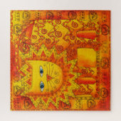 Patroon Lion aquarel illustratie Legpuzzel (Verticaal)