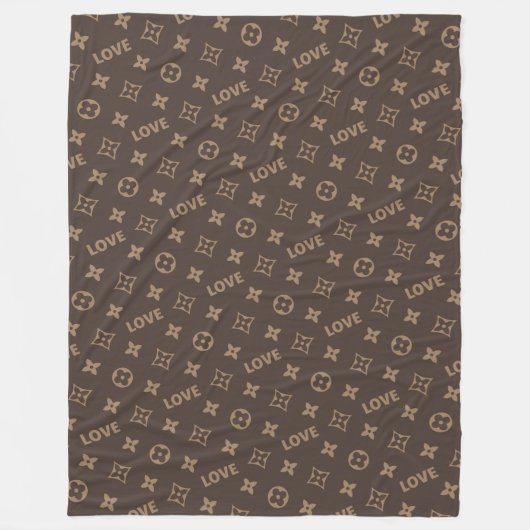 Patroon Louis Vuitton Fleece Deken (Voorkant)