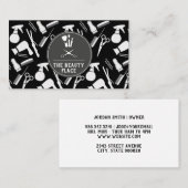 Patroon Makeup- en Haargereedschappen Visitekaartje (Voorkant / Achterkant)