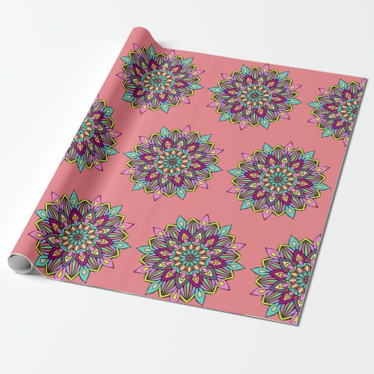 patroon mandala cadeaupapier (Uitgerold)