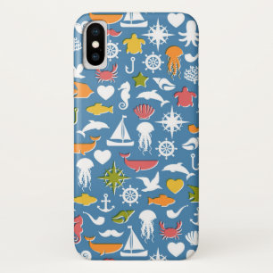 Patroon mariene symbolen Case-Mate iPhone case