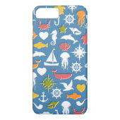 Patroon mariene symbolen Case-Mate iPhone case (Achterkant)