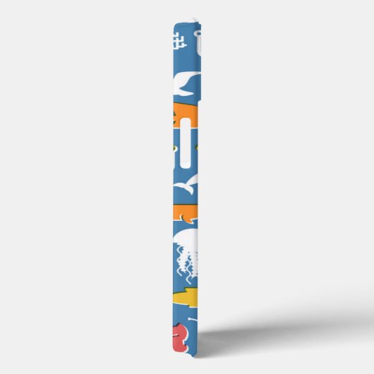 Patroon mariene symbolen Case-Mate iPhone case (Achterkant / Rechts)