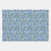 Patroon mariene symbolen inpakpapier vel (Voorkant 3)