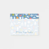 Patroon mariene symbolen | Jouw namen toevoegen Post-it® Notes (Voorkant)