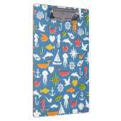 Patroon mariene symbolen klembord (Rechts)