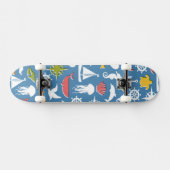 Patroon mariene symbolen persoonlijk skateboard (Horizontaal)
