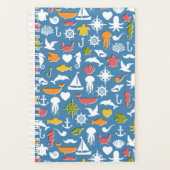 Patroon mariene symbolen planner (Voorkant)