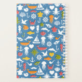 Patroon mariene symbolen planner (Achterkant)