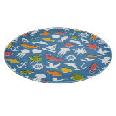 Patroon mariene symbolen snijplank (Hoek)