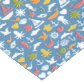 Patroon mariene symbolen tafelkleed (Gekanteld)