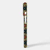patroon medieval rode gele bloem Case-Mate iPhone case (Achterkant / Links)