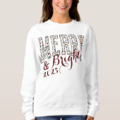 Patroon Merry & Bright Christmas Sweatshirt (Voorkant)
