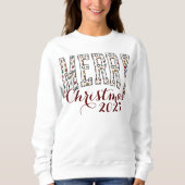 Patroon Merry Script Christmas Sweatshirt (Voorkant)