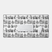 Patroon met Alice's avonturen in Wonderland Bureaumat (Keyboard & Muis)