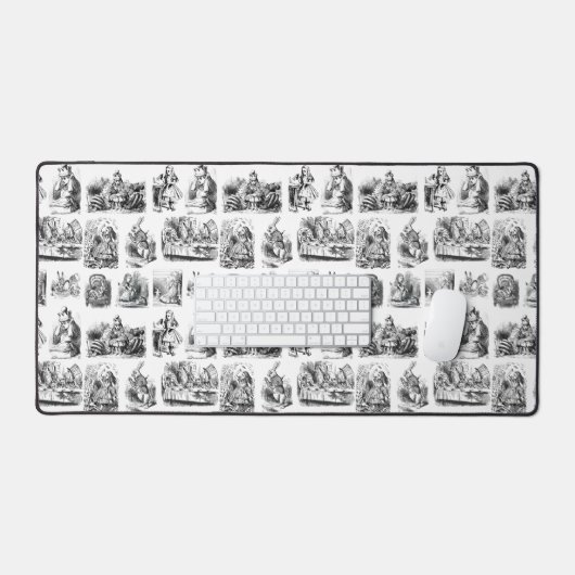 Patroon met Alice's avonturen in Wonderland Bureaumat (Keyboard & Muis)