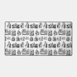 Patroon met Alice's avonturen in Wonderland Bureaumat
