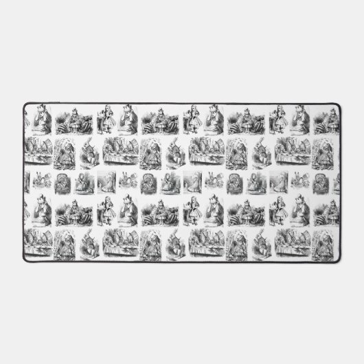 Patroon met Alice's avonturen in Wonderland Bureaumat (Voorkant)