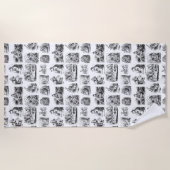 Patroon met Alice's avonturen in Wonderland Strandlaken (Voorkant)