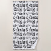 Patroon met Alice's avonturen in Wonderland Strandlaken (Voorkant)