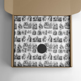 Patroon met Alice's avonturen in Wonderland Tissuepapier