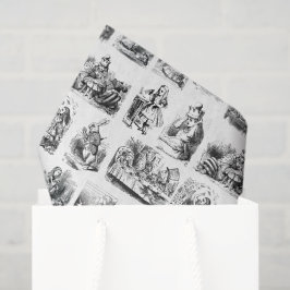 Patroon met Alice's avonturen in Wonderland Tissuepapier