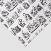 Patroon met Alice's avonturen in Wonderland Tissuepapier (Detail)