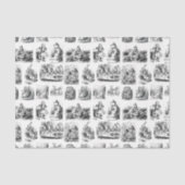 Patroon met Alice's avonturen in Wonderland Tissuepapier (Voorkant)