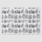 Patroon met Alice's avonturen in Wonderland Tissuepapier (Voorkant)