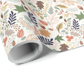 Patroon met alle bladeren cadeaupapier (Rol Hoek)