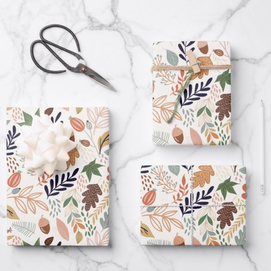 Patroon met alle bladeren inpakpapier vel (Voorkant)