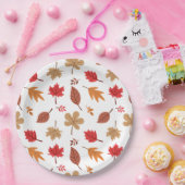 Patroon met alle bladeren papieren bordje (Feest)