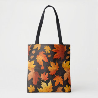 Patroon met alle bladeren tote bag