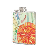 Patroon met asters heupfles (Links)