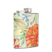 Patroon met asters heupfles (Rechts)