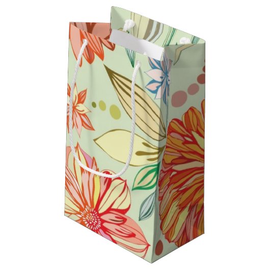 Patroon met asters klein cadeauzakje (Achterkant Gekanteld)