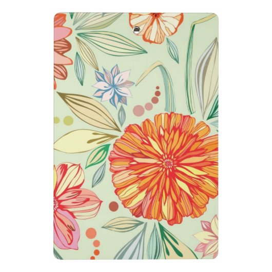 Patroon met asters mini klembord (Achterkant)