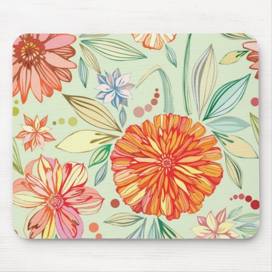 Patroon met asters muismat (Voorkant)