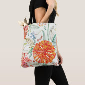 Patroon met asters tote bag (Dichtbij)