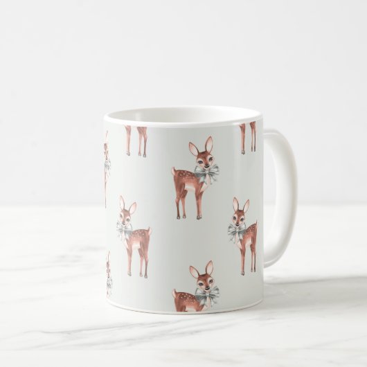 Patroon met Baby Deer 1 Koffiemok (Voorkant rechts)