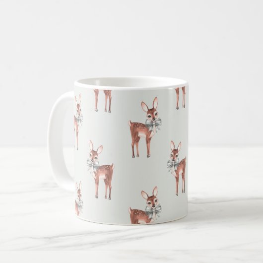 Patroon met Baby Deer 1 Koffiemok (Voorkant links)